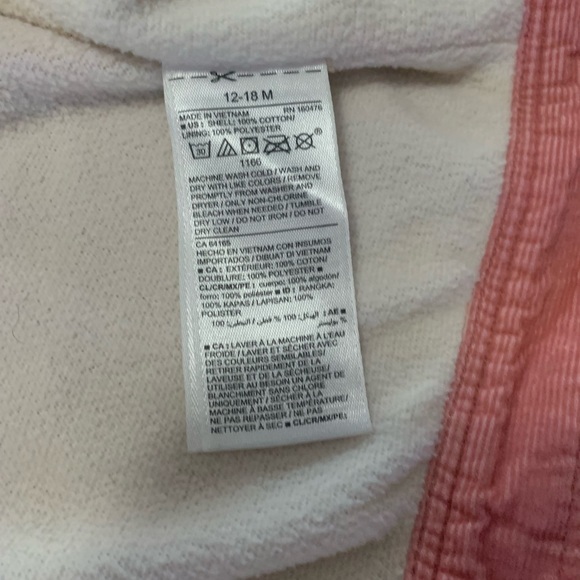 Old Navy Baby Pink Corduroy Coat with Fur Inside - Picture 3 of 5